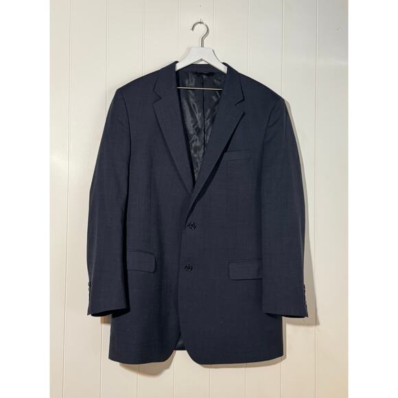 Jos. A. Bank · Men’s 44 XL · 100% Wool Blazer · Navy Blue Two Button Sport Coat - Picture 1 of 8